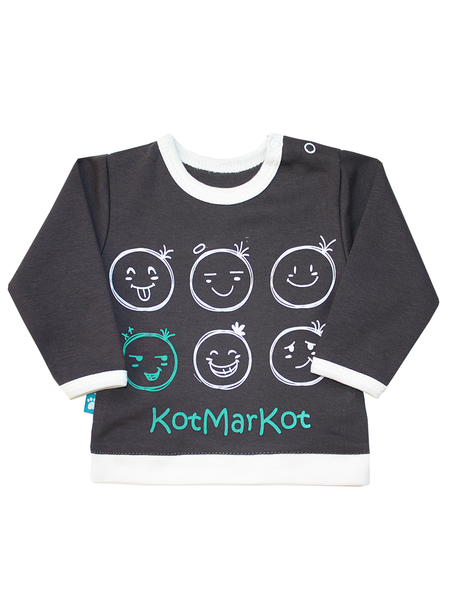 Лонгслив для мальчика КотМарКот Треугольники, цвет: белый, графит. 7973. Размер 74, 6-9 месяцев7973 Лонгслив для мальчика КотМарКот Треугольники, цвет: белый, графит. 7973. Размер 74, 6-9 месяцев7973Стильный лонгслив для мальчика КотМарКот Треугольники выполнен из натурального хлопка. Лонгслив с длинными рукавами и круглым вырезом горловины спереди оформлен оригинальным принтом и имеет кнопки по плечу, которые позволяют без труда переодеть ребенка.