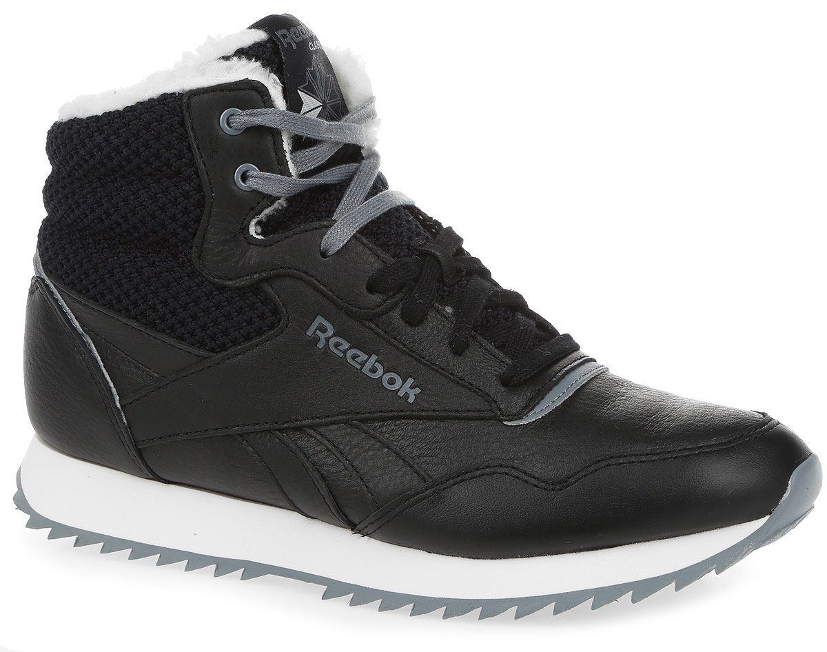 Кроссовки женские Reebok Rockeasy Ripple, цвет: черный. AR2797. Размер 8 (39)AR2797 Кроссовки женские Reebok Rockeasy Ripple, цвет: черный. AR2797. Размер 8 (39)AR2797В высоких кроссовках Rockeasy Ripple от Reebok с подкладкой из стриженой овчины и теплым трикотажем в районе щиколотки вы будете чувствовать только тепло и комфорт. Модель выполнена из натуральной кожи для комфортной поддержки. Промежуточная подошва из пеноматериала эффективно поглощает энергию удара. Рифленая подошва гарантирует отличное сцепление с любой поверхностью и не даст поскользнуться в самый ответственный момент. Классическая шнуровка надежно фиксирует модель на ноге.