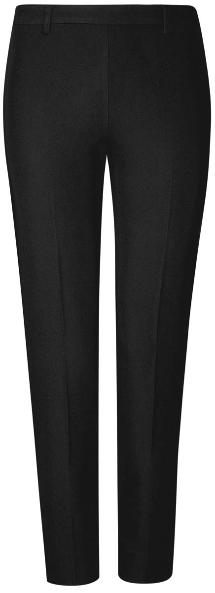 Брюки женские oodji Collection, цвет: черный. 21706022-1/18600/2900N. Размер 42 (48-170)21706022-1/18600/2900N Брюки женские oodji Collection, цвет: черный. 21706022-1/18600/2900N. Размер 42 (48-170)21706022-1/18600/2900NСтильные женские брюки oodji Collection изготовлены из качественного комбинированного материала. Модель зауженного кроя со стандартной посадкой выполнена в лаконичном стиле и дополнена по низу брючин небольшими разрезами. Застегиваются брюки по боковому шву на застежку-молнию и потайную пуговицу, а также дополнены в поясе шлевками для ремня. Сзади изделие оформлено имитацией прорезного кармана.