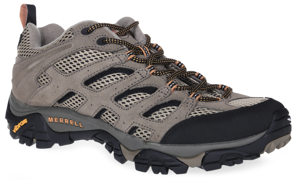Кроссовки трекинговые мужские Merrell Moab Ventilator, цвет: серо-коричневый. 86595. Размер 11 (45)86595 Кроссовки трекинговые мужские Merrell Moab Ventilator, цвет: серо-коричневый. 86595. Размер 11 (45)86595Мужские трекинговые кроссовки Merrell Moab Ventilator выполнены из натуральной замши с деталями из вентилируемой сетки. Антибактериальная пропитка M-Select Fresh создает оптимальный микроклимат внутри ботинка и препятствует росту бактерий. Усиленный бампер из синтетической кожи и резиновый подносок защищают стопу и продлевают срок службы обуви. Промежуточная подошва с технологией Air Cushion гарантирует надежную амортизацию и надежную фиксацию стопы. Нейлоновый супинатор поддерживает свод стопы и защищает от ударов.Подошва Vibram обеспечивает высокую степень надежности и отличное сцепление с поверхностью.
