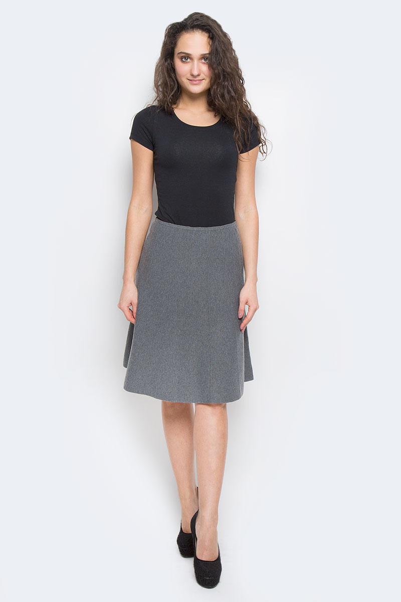 Юбка Sela Casual, цвет: серый. SKsw-118/855-6445. Размер L (48)SKsw-118/855-6445 Юбка Sela Casual, цвет: серый. SKsw-118/855-6445. Размер L (48)SKsw-118/855-6445Стильная юбка Sela Casual изготовлена из полиэстера с добавлением нейлона, акрила и шерсти.Модель-миди имеет на поясе эластичную резинку и оформлена объемной вертикальной прострочкой.