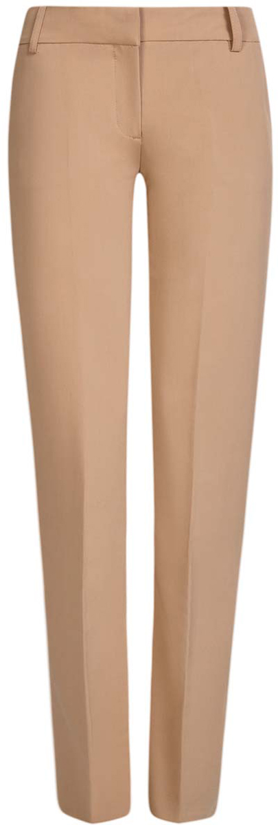 Брюки женские oodji Collection, цвет: темно-бежевый. 21703075-5B/18600/3500N. Размер 40-170 (46-170)21703075-5B/18600/3500N Брюки женские oodji Collection, цвет: темно-бежевый. 21703075-5B/18600/3500N. Размер 40-170 (46-170)21703075-5B/18600/3500NСтильные женские брюки oodji Collection выполнены из полиэстера с добавлением вискозы и эластана. Модель с стандартной посадкой оформлена сзади декоративным карманом. По бокам изделие дополнено втачными карманами. Застегиваются брюки на молнию, пуговицу и застежку-крючок. Также модель оснащена шлевками для ремня.