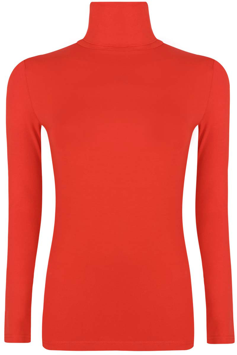 Водолазка женская oodji Ultra, цвет: красный. 15E02001B/46147/4500N. Размер XL (50)15E02001B/46147/4500N Водолазка женская oodji Ultra, цвет: красный. 15E02001B/46147/4500N. Размер XL (50)15E02001B/46147/4500NБазовая женская водолазка oodji Ultra выполнена из эластичной хлопковой ткани. У модели воротник-гольф и стандартные длинные рукава.
