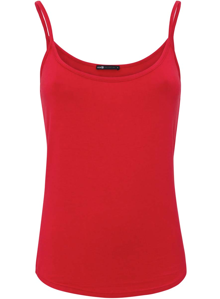 Топ женский oodji Collection, цвет: красный. 24306001/13579/4500N. Размер M (46)24306001/13579/4500N Топ женский oodji Collection, цвет: красный. 24306001/13579/4500N. Размер M (46)24306001/13579/4500NЖенский топ oodji Ultra исполнен из мягкой облегающей эластичной ткани. Изделие носится на бретельках.
