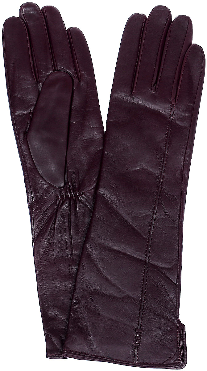 Перчатки женские Labbra, цвет: баклажановый. LB-0195. Размер 6,5LB-0195 Перчатки женские Labbra, цвет: баклажановый. LB-0195. Размер 6,5LB-0195Стильные женские перчатки Labbra выполнены из натуральной кожи и дополнены эластичными резинками, которые надежно зафиксируют модель на запястье. Удлиненная модель оформлена декоративной прострочкой. Внутренняя поверхность выполнена из шерсти и акрила, которые обеспечат тепло и комфорт.