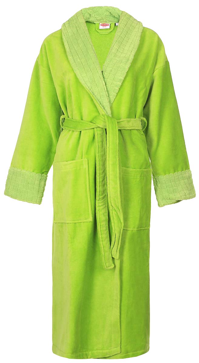 Халат мужской Hobby Home Collection Angora, цвет: зеленый. 1501000818. Размер XL (52/54)Angora Халат мужской Hobby Home Collection Angora, цвет: зеленый. 1501000818. Размер XL (52/54)AngoraМужской халат Hobby Home Collection Angora изготовлен из приятного на ощупь высококачественного натурального хлопка. Изнаночная сторона изделия отделана мелкими петельками. Халат с воротником-шалью и длинными рукавами дополнен узким текстильным поясом. Изделие имеет оригинальную объемную отделку по воротнику и манжетам рукавов, спереди дополнено двумя накладными карманами.Халаты марки Hobby уникальны и разрабатываются эксклюзивно для данной марки. При создании коллекции используются самые высокотехнологичные ткацкие приемы. Дизайнеры марки украшают вещи изысканным декором. Коллекция линии соответствует актуальным тенденциям, диктуемым мировыми подиумами и модой в области домашнего текстиля.