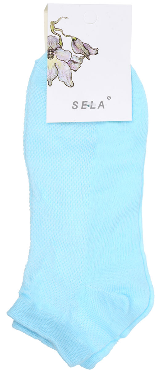 Носки женские Sela, цвет: светло-ментоловый. SOb-154/044-7101. Размер 21/23SOb-154/044-7101 Носки женские Sela, цвет: светло-ментоловый. SOb-154/044-7101. Размер 21/23SOb-154/044-7101Удобные женские носки Sela, изготовленные из высококачественного материала. Благодаря содержанию мягкого хлопка в составе, кожа сможет дышать, а эластан позволяет носкам легко тянуться, что делает их комфортными в носке. Эластичная резинка плотно облегает ногу, не сдавливая ее, обеспечивая комфорт и удобство. Верхняя сторона носков оформлена небольшой перфорацией. Уважаемые клиенты!Размер, доступный для заказа, является длиной стопы.