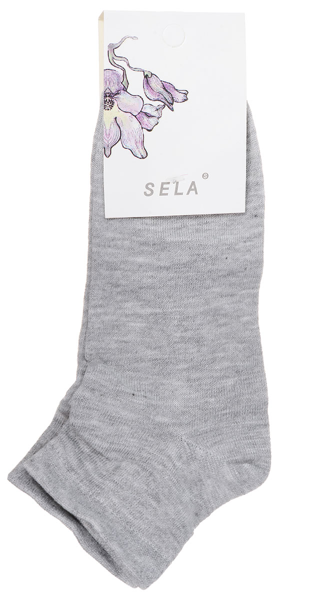 Носки женские Sela, цвет: серый меланж. SOb-154/047-7101. Размер 21/23SOb-154/047-7101 Носки женские Sela, цвет: серый меланж. SOb-154/047-7101. Размер 21/23SOb-154/047-7101Удобные женские носки Sela, изготовленные из высококачественного материала. Благодаря содержанию мягкого хлопка в составе, кожа сможет дышать, а эластан позволяет носкам легко тянуться, что делает их комфортными в носке. Эластичная резинка плотно облегает ногу, не сдавливая ее, обеспечивая комфорт и удобство.Уважаемые клиенты!Размер, доступный для заказа, является длиной стопы.