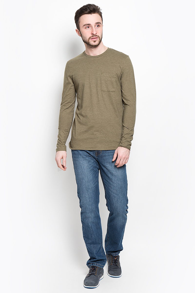 Лонгслив мужской Selected Homme Identity, цвет: темно-оливковый. 16052848. Размер M (46)16052848_Beech Лонгслив мужской Selected Homme Identity, цвет: темно-оливковый. 16052848. Размер M (46)16052848_BeechМужской лонгслив Selected Homme Identity выполнен из полиэстера с добавлением хлопка.Модель с круглым вырезом горловины и длинными рукавами дополнена на груди накладным карманом. Спинка модели немного удлинена.