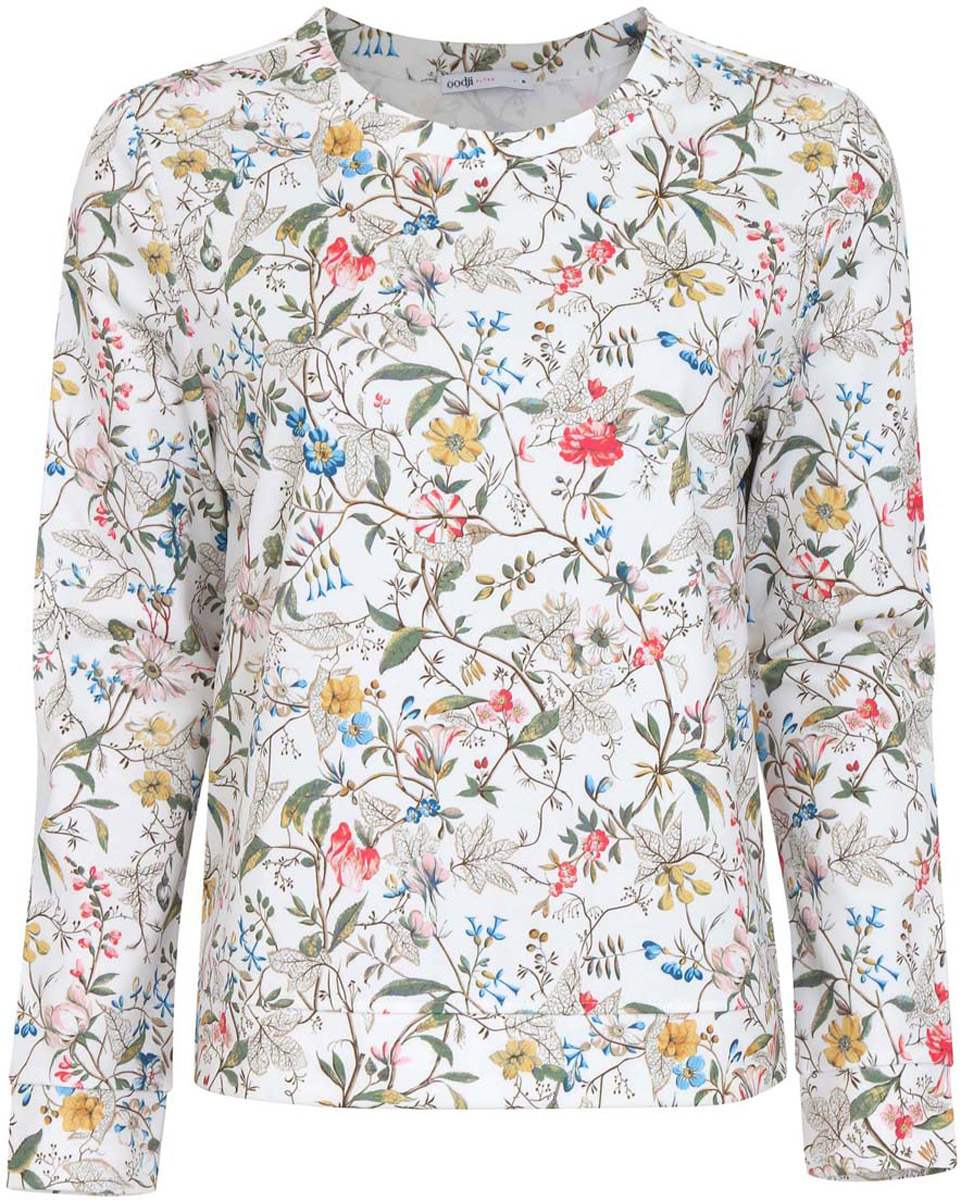 Джемпер женский oodji Collection, цвет: белый, розовый, зеленый, желтый, синий. 24801006-2/33469/124DF. Размер XL (50)24801006-2/33469/124DF Джемпер женский oodji Collection, цвет: белый, розовый, зеленый, желтый, синий. 24801006-2/33469/124DF. Размер XL (50)24801006-2/33469/124DFЖенский джемпер oodji Collection исполнен из принтованной плотной ткани. Имеет длинные рукава и круглый вырез горловины.