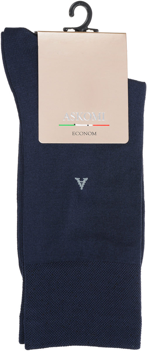Носки мужские Askomi Econom, цвет: темно-синий. АМ-3500. Размер 27 (41-42)АМ-3500_2404 Носки мужские Askomi Econom, цвет: темно-синий. АМ-3500. Размер 27 (41-42)АМ-3500_2404Мужские носки Askomi Econom выполнены из хлопка с добавлением полиамида и эластана, что является оптимальным соотношением волокон. Буква А на паголенке. Дополнены двойным бортом для плотной фиксации, не пережимающим сосуды. Кеттельный шов не ощутим для ноги.