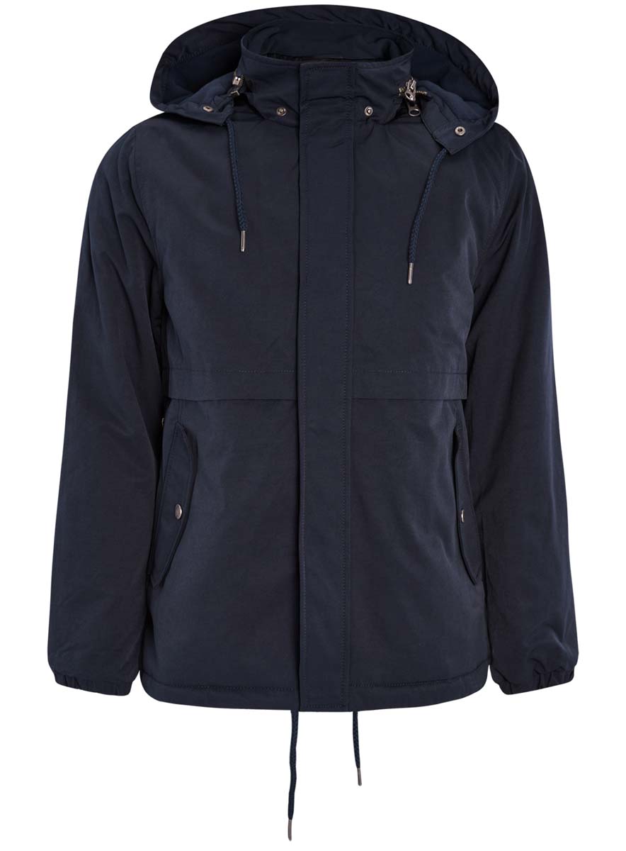 Куртка мужская oodji Lab, цвет: темно-синий. 1L412022M/39827N/7900N. Размер XXL-182 (58/60-182)1L412022M/39827N/7900N Куртка мужская oodji Lab, цвет: темно-синий. 1L412022M/39827N/7900N. Размер XXL-182 (58/60-182)1L412022M/39827N/7900NМужская куртка oodji Lab выполнена из высококачественного материала. Модель с капюшоном застегивается на застежку-молнию и дополнительно ветрозащитным клапаном на кнопки. Капюшон дополнен по краю шнурком-кулиской. Спереди расположено два прорезных кармана.