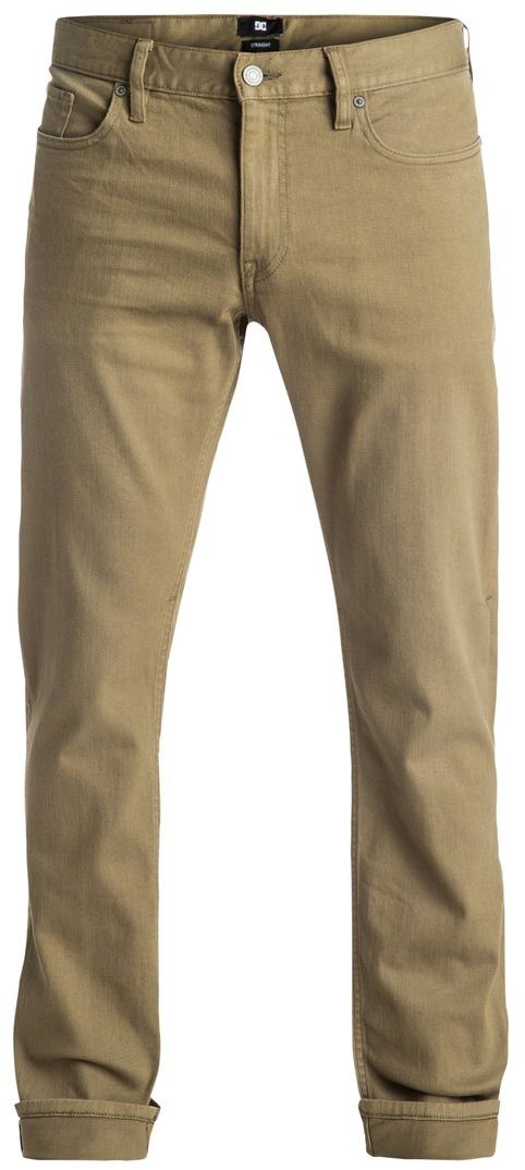 Джинсы мужские DC Shoes, цвет: хаки. EDYDP03300-TPD0. Размер 30 (46)EDYDP03300-TPD0 Джинсы мужские DC Shoes, цвет: хаки. EDYDP03300-TPD0. Размер 30 (46)EDYDP03300-TPD0Мужские джинсы DC Shoes изготовлены из удобного эластичного денима. Модель имеет крой Easy Straight - стандартные по крою бедра и прямые штанины. Застегивается на молнию и пуговицу в поясе. Модель имеет кокетку наоборот и стандартный пятикарманный крой: два вшитых кармана и один маленький накладной кармашек спереди, а также два накладных кармана сзади. Пояс оснащен шлевками для ремня, также имеется кожаная нашивка с перфорацией на поясе сзади. В районе коленей и ширинки предусмотрены строчки-закрепки. Вдоль изнанки пояса имеется черно-белая декоративная тесьма.
