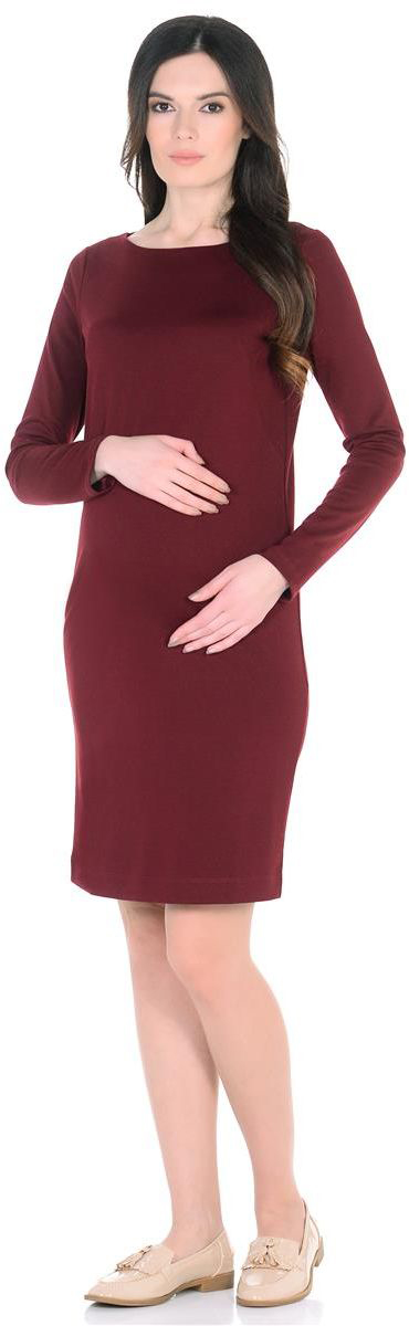 Платье для беременных Mammy Size, цвет: бордовый. 5109522177. Размер 445109522177 Платье для беременных Mammy Size, цвет: бордовый. 5109522177. Размер 445109522177Элегантное платье Mammy Size для беременных, прилегающего силуэта, длиной чуть ниже колен. Горловина овальной формы. Рукава длинные.