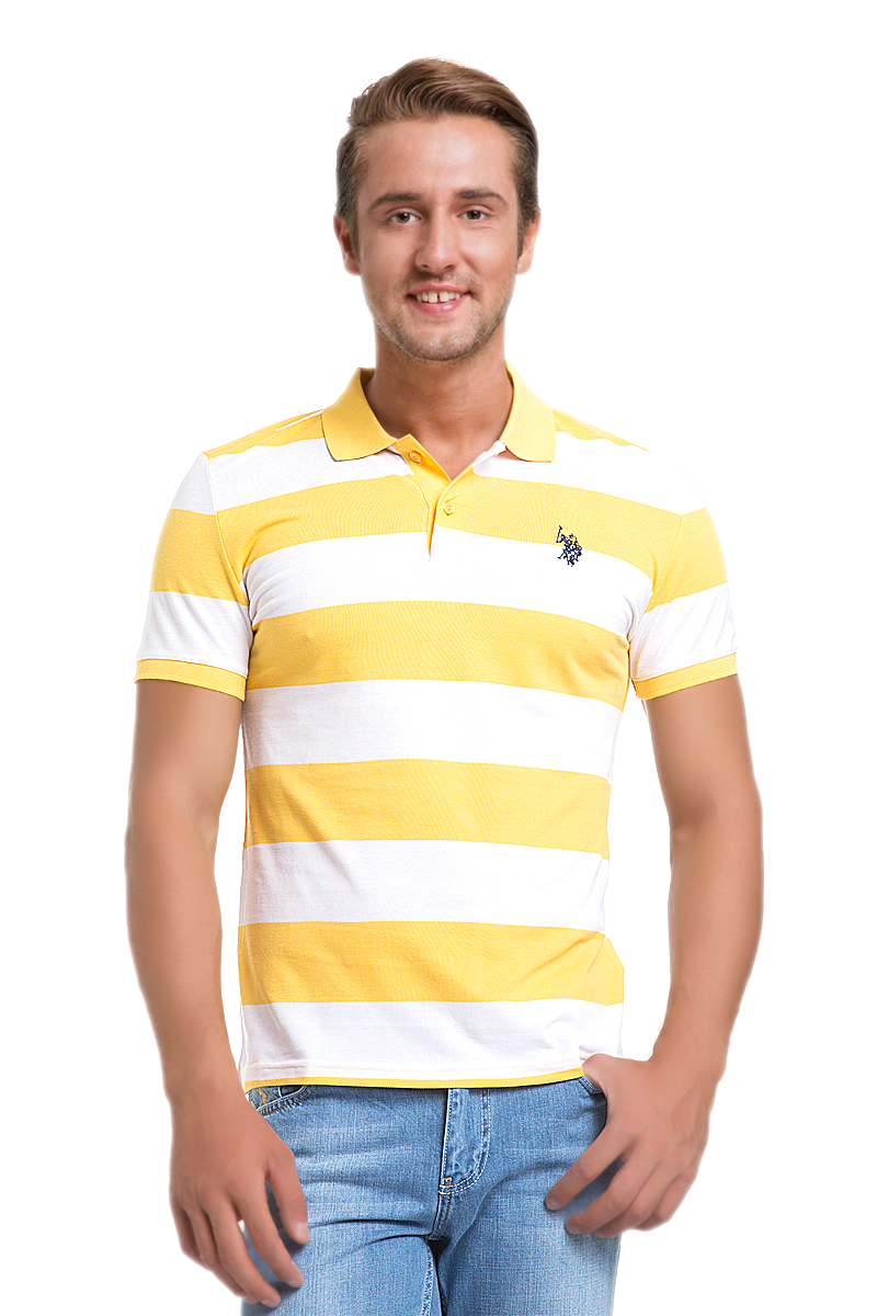 Поло мужское U.S. Polo Assn., цвет: желтый, белый. G081GL0110REDDING_SR0135. Размер XS (46)G081GL0110REDDING_SR0135 Поло мужское U.S. Polo Assn., цвет: желтый, белый. G081GL0110REDDING_SR0135. Размер XS (46)G081GL0110REDDING_SR0135Стильная футболка-поло с короткими рукавами и отложным воротником выполнена из натурального хлопка. На груди модель застегивается на пуговицы.