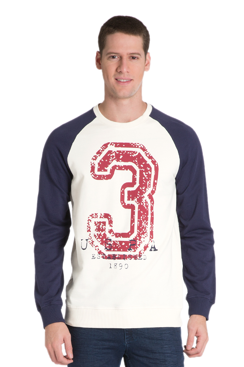 Свитшот мужской U.S. Polo Assn., цвет: кремовый. G081GL0820ANDREAS_VR071. Размер XL (54)G081GL0820ANDREAS_VR071 Свитшот мужской U.S. Polo Assn., цвет: кремовый. G081GL0820ANDREAS_VR071. Размер XL (54)G081GL0820ANDREAS_VR071Мужской свитшот с круглым вырезом горловины и длинными рукавами-реглан выполнен из натурального хлопка. Спереди модель оформлена принтом.