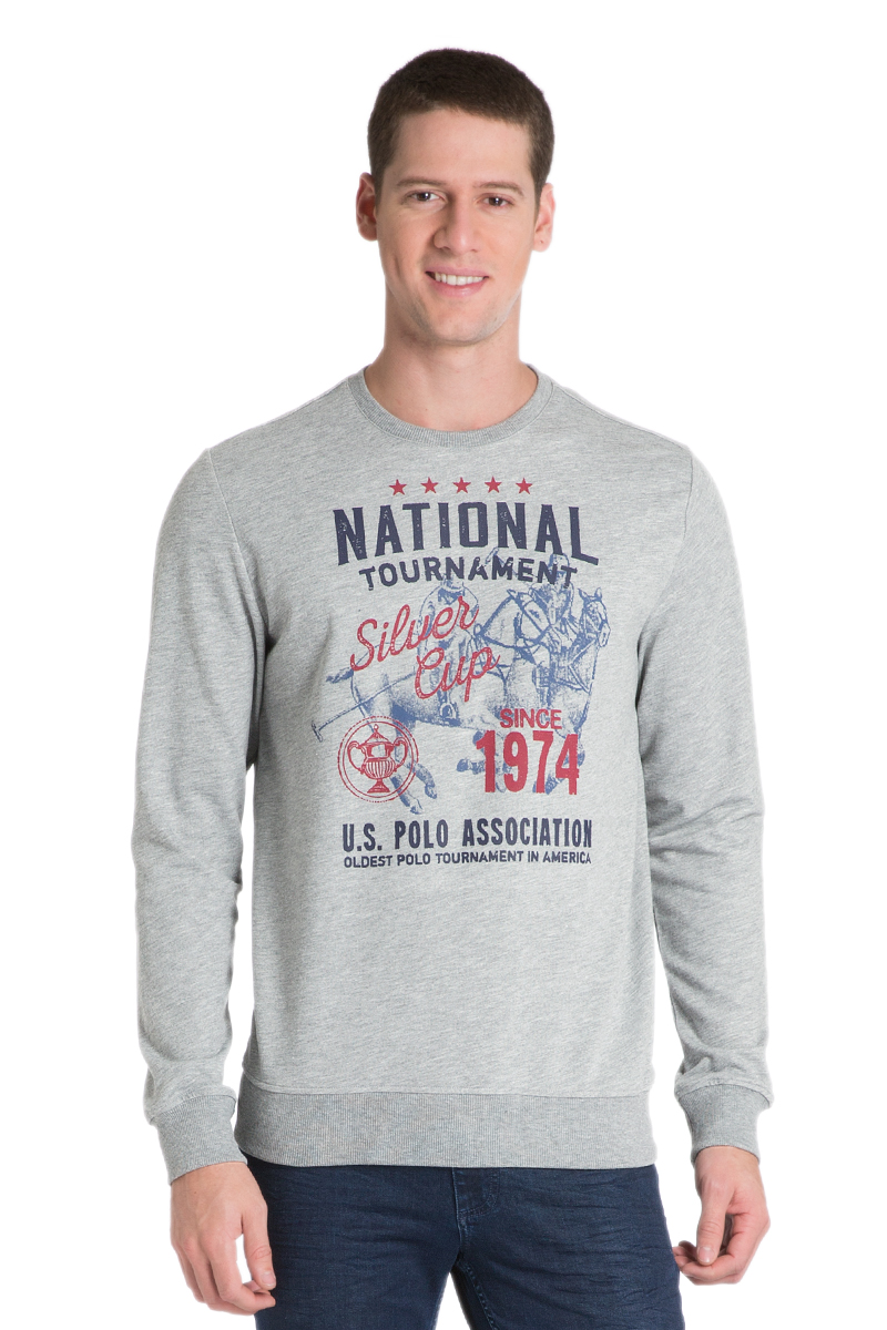 Свитшот мужской U.S. Polo Assn., цвет: серый. G081GL0820RICARDO_XX7518. Размер XXL (56)G081GL0820RICARDO_XX7518 Свитшот мужской U.S. Polo Assn., цвет: серый. G081GL0820RICARDO_XX7518. Размер XXL (56)G081GL0820RICARDO_XX7518Стильный свитшот с круглым вырезом горловины и длинными рукавами выполнен из натурального хлопка. Спереди модель оформлена принтом.