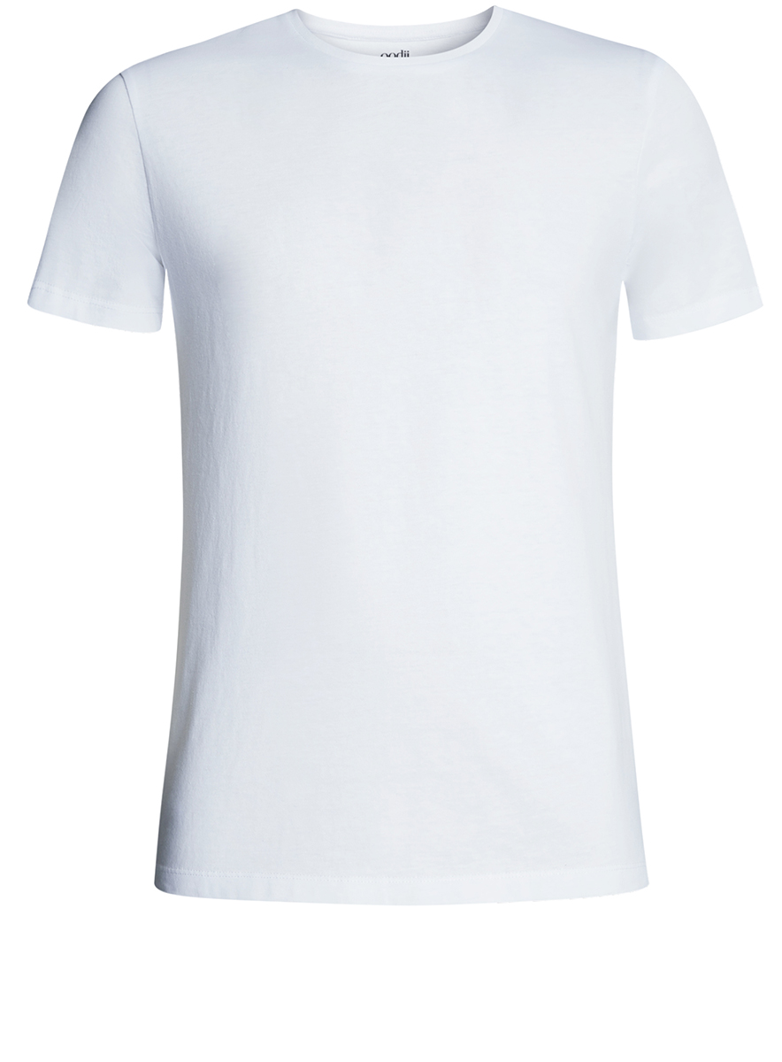 Футболка мужская oodji Basic, цвет: белый. 5B611003M/44239N/1000N. Размер XS (44)5B611003M/44239N/1000N Футболка мужская oodji Basic, цвет: белый. 5B611003M/44239N/1000N. Размер XS (44)5B611003M/44239N/1000NКомфортная мужская футболка от oodji с короткими рукавами и круглым вырезом горловины выполнена из натурального хлопка.