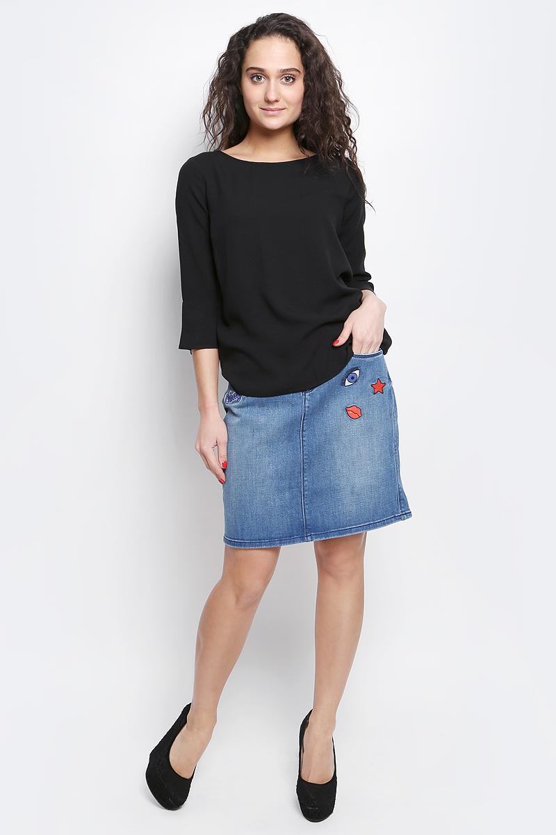 Блузка женская Tom Tailor Contemporary, цвет: черный. 2032979.00.75_2999. Размер 42 (48)2032979.00.75_2999 Блузка женская Tom Tailor Contemporary, цвет: черный. 2032979.00.75_2999. Размер 42 (48)2032979.00.75_2999Женская блуза Tom Tailor Contemporary с рукавами длиной 3/4 и круглым вырезом горловины выполнена из натуральной вискозы. Блузка имеет свободный крой, рукава дополнены слегка расширяющимися манжетами.