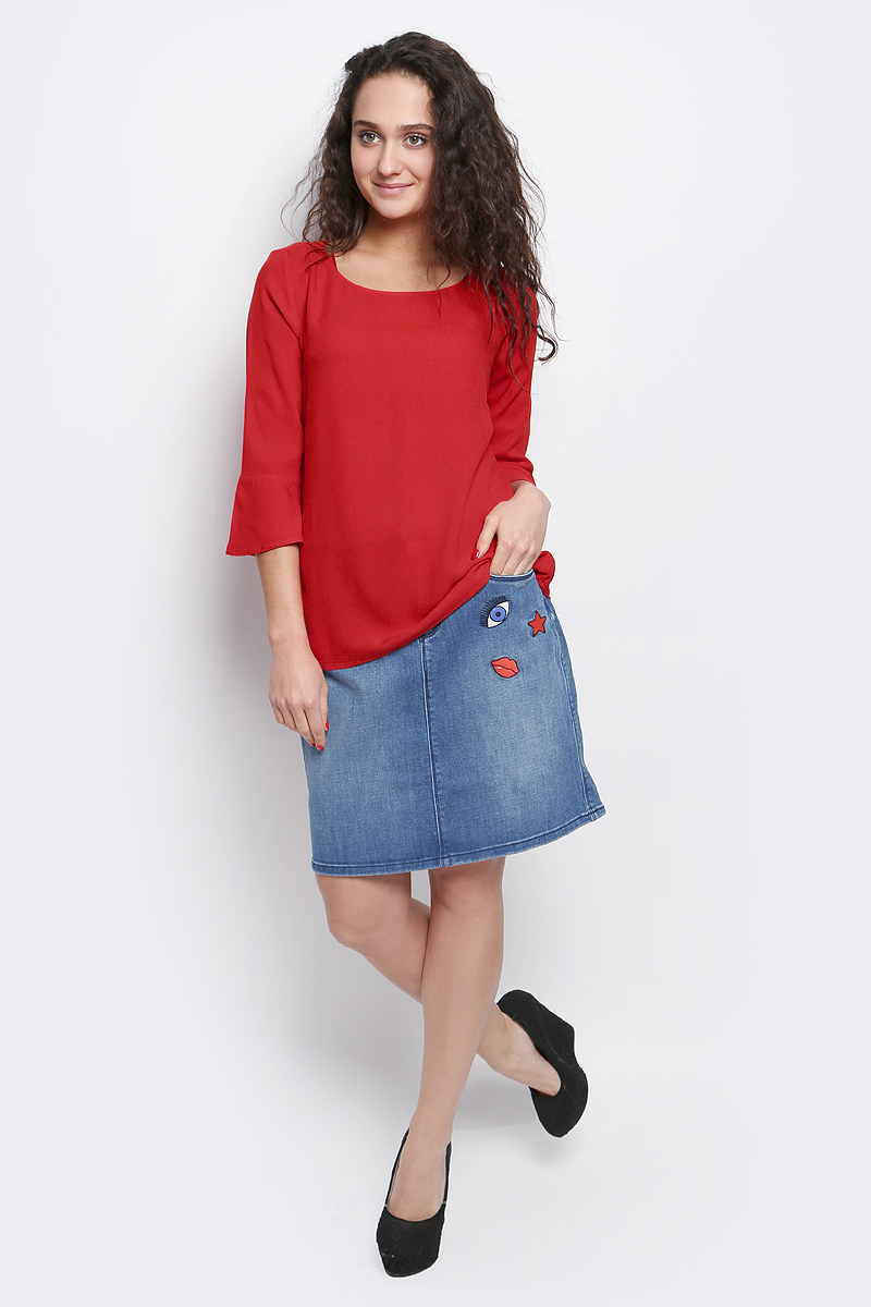 Блузка женская Tom Tailor Contemporary, цвет: красный. 2032979.00.75_4239. Размер 36 (42)2032979.00.75_4239 Блузка женская Tom Tailor Contemporary, цвет: красный. 2032979.00.75_4239. Размер 36 (42)2032979.00.75_4239Женская блуза Tom Tailor Contemporary с рукавами длиной 3/4 и круглым вырезом горловины выполнена из натуральной вискозы. Блузка имеет свободный крой, рукава дополнены слегка расширяющимися манжетами.
