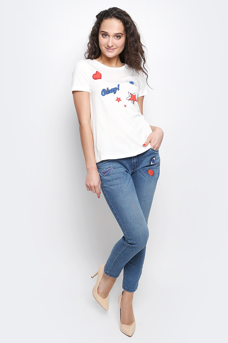 Футболка женская Tom Tailor Contemporary, цвет: молочный. 1036989.00.75_8210. Размер S (44)1036989.00.75_8210 Футболка женская Tom Tailor Contemporary, цвет: молочный. 1036989.00.75_8210. Размер S (44)1036989.00.75_8210Женская футболка Tom Tailor Contemporary изготовлена из высококачественного натурального хлопка. Модель с короткими рукавами и круглым вырезом горловины украшена ярким принтом.