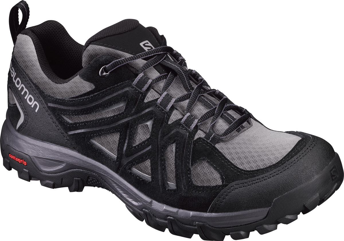 Кроссовки мужские Salomon Evasion 2 Aero, цвет: черный, серый. L39359700. Размер 11,5 (45)L39359700 Кроссовки мужские Salomon Evasion 2 Aero, цвет: черный, серый. L39359700. Размер 11,5 (45)L39359700Кроссовки Salomon Evasion 2 Aero с конструкцией Sensifit обеспечивают комфортное и плотное прилегание в области подъема. Литая конструкция обеспечивает точную фиксацию кроссовка по ноге, при этом не сковывая движений. Модель выполнена из дышащего текстиля и дополнена накладками. У модели усиленный мыс и пятка. Фирменная подошва Contagrip обеспечивает хорошее сцепление с любой поверхностью.
