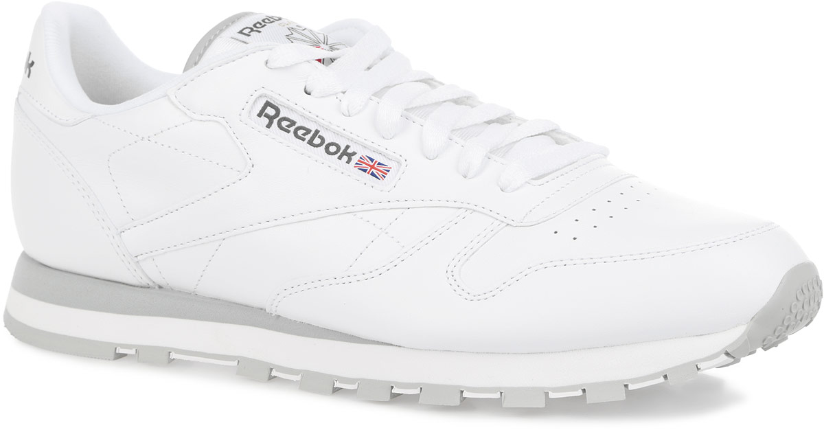 Кроссовки мужские Reebok CLassic Leather, цвет: белый. 2214. Размер 10 (42)2214 Кроссовки мужские Reebok CLassic Leather, цвет: белый. 2214. Размер 10 (42)2214Стильные мужские кроссовки от Reebok CLassic Leather отличаются легкостью иоригинальным дизайном. Изделие выполнено из натуральной кожи и оформленопо верху прострочкой, фактурными швами и легкой перфорацией на мысе. Язычок - из текстиля. Низкий дизайн предназначен для полной свободы движений. Подкладка и стелька,исполненные из текстиля, способствуют поддержанию оптимальногомикроклимата, сохраняя ощущение комфорта и сухости. Верхкроссовок оформлен шнуровкой, которая гарантирует надежную фиксациюизделия. На заднике обувь декорирована принтом в виде логотипа бренда. Сбокумодель дополнена вставкой из текстиля, а язычок - нашивкой с логотипом бренда.Формованная промежуточная подошва ЭВА обеспечивает амортизацию безутяжеления. Подошва с рельефным протектором обеспечивает сцепление с любойповерхностью. Оригинальные кроссовки придутся вам по душе.