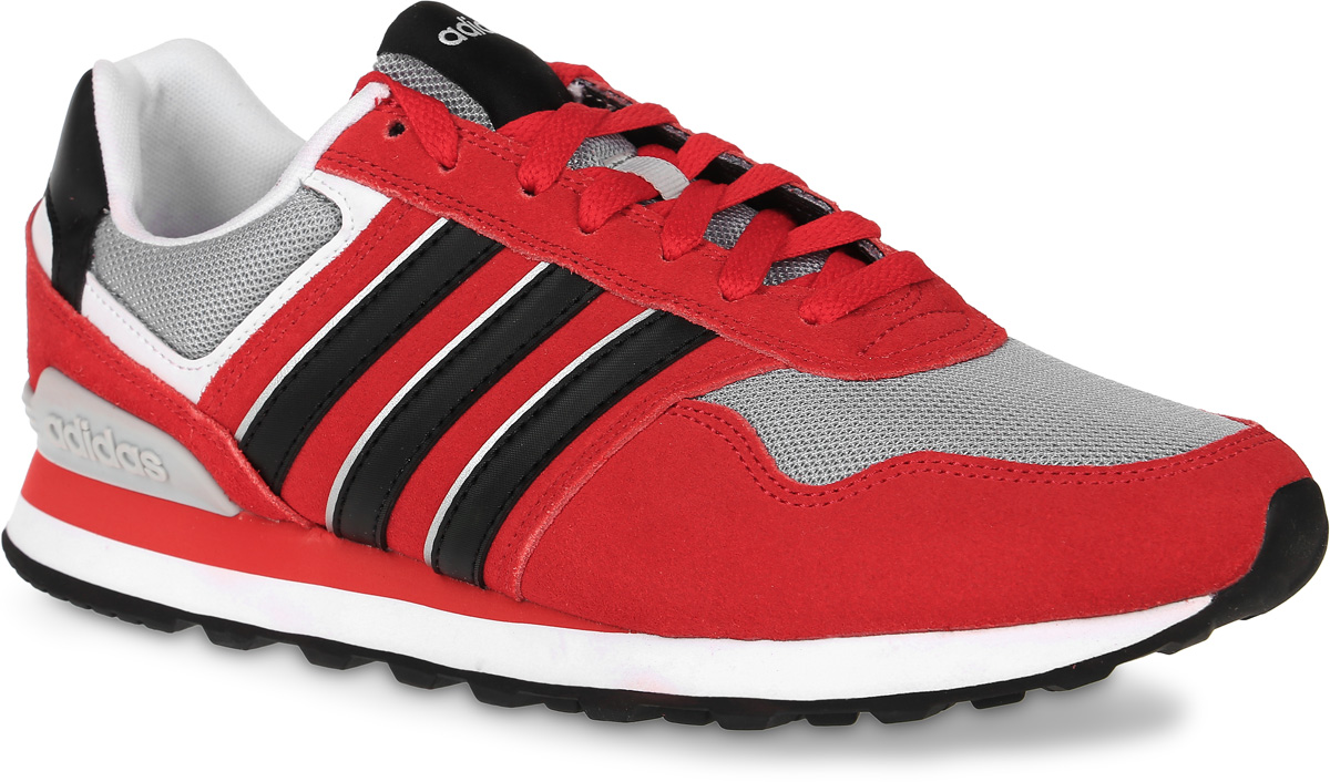 Кроссовки мужские adidas Neo 10K, цвет: красный, серый, черный. AW3849. Размер 10,5 (44)AW3849 Кроссовки мужские adidas Neo 10K, цвет: красный, серый, черный. AW3849. Размер 10,5 (44)AW3849Мужские кроссовки adidas Neo 10K выполнены из натурального замши, искусственной кожи и текстиля. Модель оформлена фирменными нашивками. Шнурки надежно зафиксируют модель на ноге. Внутренняя поверхность из мягкого текстиля комфортна при движении. Стелька выполнена из легкого ЭВА-материала с поверхностью из текстиля. Подошва изготовлена из высококачественной резины и дополнена протектором.