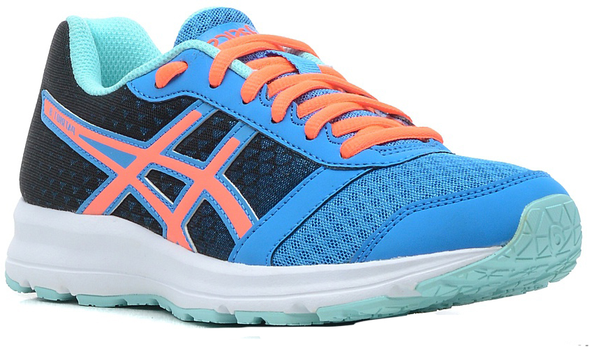 Кроссовки для бега женские Asics Patriot 8, цвет: голубой, оранжевый. T669N-4306. Размер 6H (36)T669N-4306 Кроссовки для бега женские Asics Patriot 8, цвет: голубой, оранжевый. T669N-4306. Размер 6H (36)T669N-4306Кроссовки для бега Asics Patriot 8 выполнены из сетчатого текстиля комбинированных цветов и дополнены элементами из искусственной кожи. Модель оформлена фирменными нашивками. На ноге модель фиксируется с помощью шнурков. Внутренняя поверхность выполнена из мягкого сетчатого текстиля. Стелька выполнена из ЭВА-материала с поверхностью из текстиля. Подошва изготовлена из легкого и гибкого ЭВА-материала. Поверхность подошвы выполнена из прочной резины и дополнена протектором, который гарантирует отличное сцепление с любой поверхностью.
