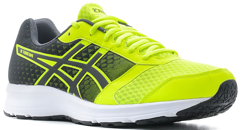 Кроссовки для бега мужские Asics Patriot 8, цвет: желтый, черный. T619N-0790. Размер 10 (42,5)T619N-0790 Кроссовки для бега мужские Asics Patriot 8, цвет: желтый, черный. T619N-0790. Размер 10 (42,5)T619N-0790Мужские кроссовки Asics Patriot 8 созданы для естественного бега. Модель выполнена в лаконичном дизайне издышащего сетчатого текстиля и имеет вставки из искусственной кожи. Классическая система шнуровки надежнофиксирует обувь на стопе. Задник и язычок декорированы символикой бренда. Эта беговая модель не имеет гелевойамортизации. Амортизация обеспечивается благодаря сжатому материалу стельки EVA, повторяющему формулодыжки и удерживающему пятку на месте. Модель оснащена укрепленной ударопрочной колодкой California.Подошва повышенной износостойкости оснащена протектором.