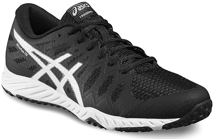 Кроссовки для фитнеса мужские Asics Nitrofuze TR, цвет: черный, белый. S614N-9001. Размер 9 (41)S614N-9001 Кроссовки для фитнеса мужские Asics Nitrofuze TR, цвет: черный, белый. S614N-9001. Размер 9 (41)S614N-9001Универсальные женские кроссовки Asics Nitrofuze TR позволят вам легко повысить интенсивность каждодневной тренировки. Во время поднятия весов и приседаний вам гарантированы устойчивость, подвижность, хорошее сцепление и амортизация. Подходящие для тренировок в помещении и на улице, кроссовки Nitrofuze TR станут прекрасным выбором и для военно-спортивного лагеря, и для вечеров в спортзале. Индивидуальный баланс гибкости и устойчивости благодаря наружной подошве AgilityWeb с разнонаправленными бороздками. Повышенная защита стопы за счет долговечной и цепкой подошвы, подходящей для любого рельефа.