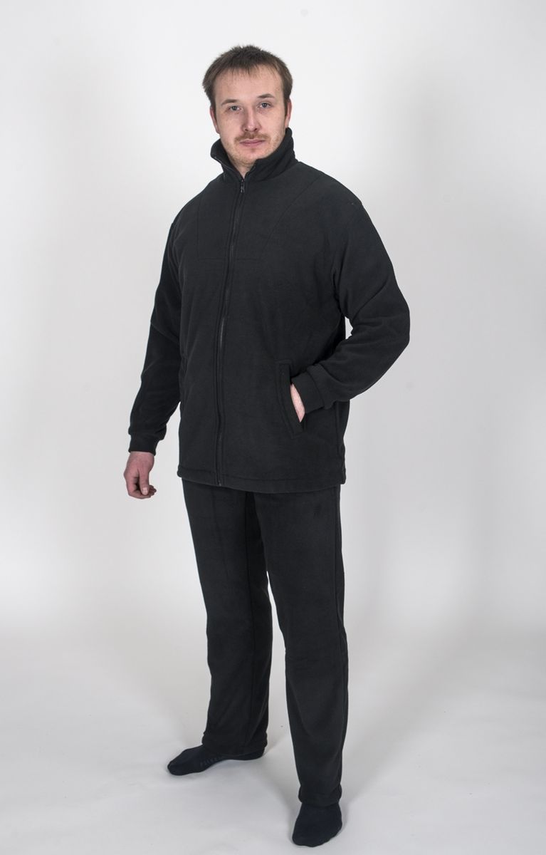 Комплект одежды Fisherman Комфорт: брюки, кофта, цвет: черный. 11444. Размер 52/54Комфорт Комплект одежды Fisherman Комфорт: брюки, кофта, цвет: черный. 11444. Размер 52/54КомфортТермокостюм Комфорт - флисовый костюм сочетает в себе преимущества термобелья и спортивного костюма. Можно одевать в качестве термобелья, или в сочетании с ним, под верхнюю одежду, а также использовать как обычные брюки и куртку. Куртка имеет разъемную молнию, высокий воротник и два глубоких кармана. Брюки также имеют два кармана и пояс на широкой резинке. Низ куртки и брюк регулируется при помощи резинки и стопперов. Термокостюм изготавливается из ткани Polar fleece плотностью 300 гр\м2.Polar fleece это: трикотажная ткань с двухсторонним ворсом: особо износоусточивым с наружной стороны - Polar и очень мягким и комфортным с внутренней - fleece. Лучший современный заменитель шерсти, дышащий и не вызывающий аллергии.Основные достоинства и преимущества: высокоэффективная теплозащита; мягкость и комфорт при прикосновении; отлично впитывает влагу и не холодит тело при намокании, как одежда из хлопка; быстро высыхает после намокания - быстрее , чем хлопок или шерсть;не обладает усадкой после стирки; не растягивается и не теряет форму в процессе эксплуатации.