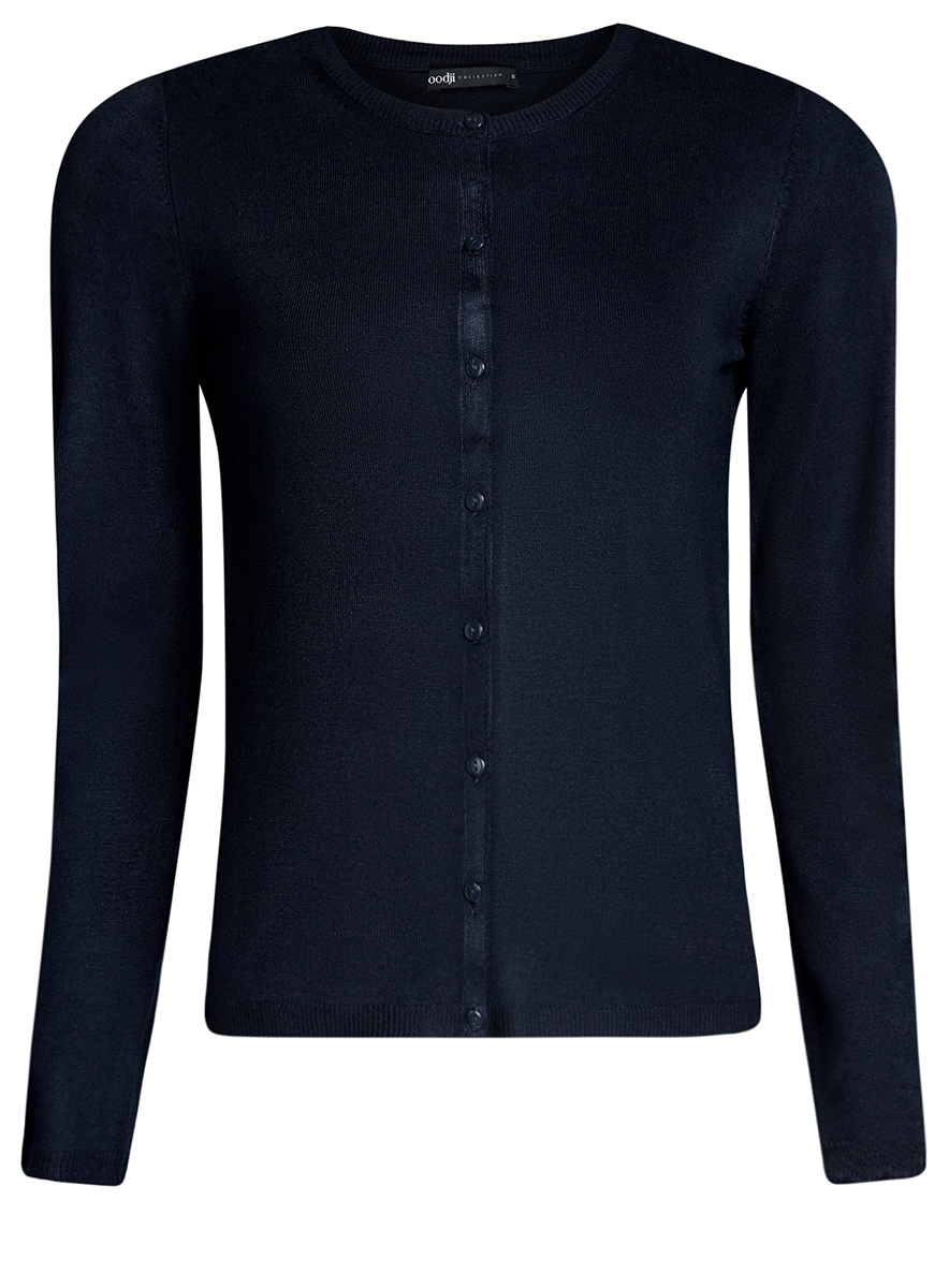 Жакет женский oodji Knits Collection, цвет: синий. 73212401B/45641/7900N. Размер M (46)73212401B/45641/7900N Жакет женский oodji Knits Collection, цвет: синий. 73212401B/45641/7900N. Размер M (46)73212401B/45641/7900NТрикотажный жакет oodji изготовлен из качественного смесового материала. Модель с длинными рукавами застегивается на пуговицы по всей длине. Низ изделия и рукава выполнены с резинками.