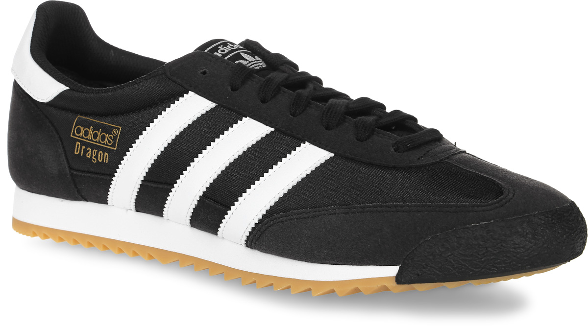 Кроссовки мужские adidas Originals Dragon Og, цвет: черный, белый. BB1266. Размер 9,5 (42,5)BB1266 Кроссовки мужские adidas Originals Dragon Og, цвет: черный, белый. BB1266. Размер 9,5 (42,5)BB1266Мужские кроссовки adidas Originals Dragon Og выполнены из текстиля и оформлены фирменными нашивками из искусственной кожи. Шнурки надежно зафиксируют модель на ноге. Внутренняя поверхность изтекстиля комфортна при движении. Стелька выполнена из легкого ЭВА-материала с поверхностью из текстиля.Подошва изготовлена из высококачественной резины и дополнена рельефным рисунком.