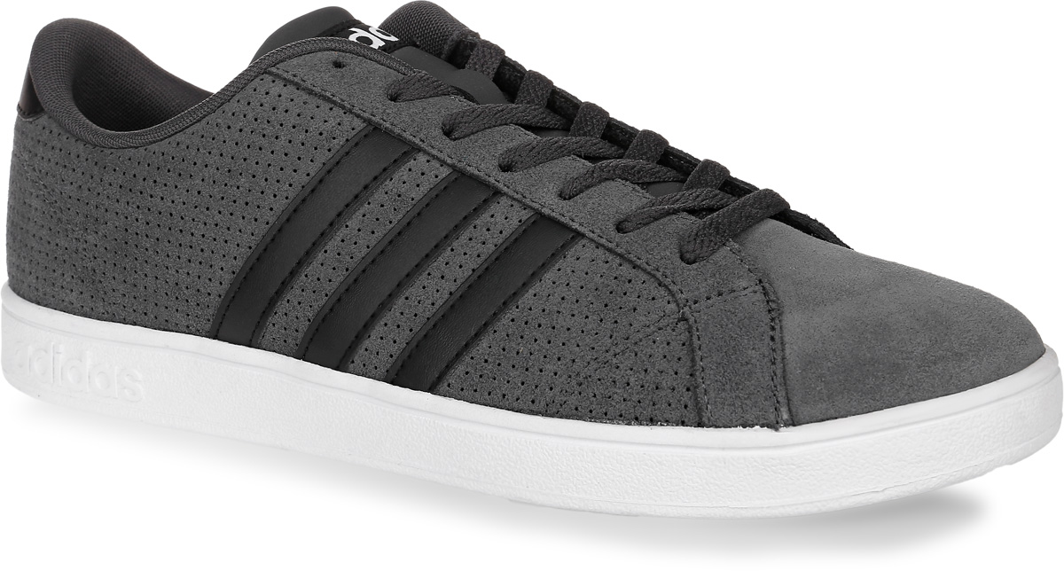 Кроссовки мужские adidas Neo Baseline, цвет: темно-серый. B74440. Размер 11,5 (45)B74440 Кроссовки мужские adidas Neo Baseline, цвет: темно-серый. B74440. Размер 11,5 (45)B74440Мужские кроссовки adidas Neo Baseline, выполненные из натурального спилка, оформлены декоративной перфорацией и фирменными нашивками из искусственной кожи.Шнурки надежно зафиксируют модель на ноге. Внутренняя поверхность изтекстиля комфортна при движении. Стелька выполнена из легкого ЭВА-материала с поверхностью из текстиля.Подошва изготовлена из высококачественной резины и дополнена рельефным рисунком.