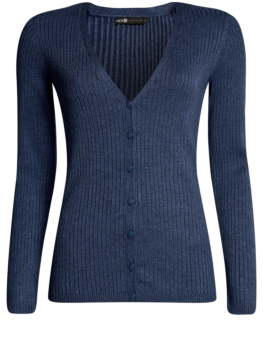 Жакет женский oodji Collection, цвет: синий меланж. 73212374-1B/45641/7500M. Размер XL (50)73212374-1B/45641/7500M Жакет женский oodji Collection, цвет: синий меланж. 73212374-1B/45641/7500M. Размер XL (50)73212374-1B/45641/7500MТрикотажный жакет oodji изготовлен из качественного смесового материала. Модель с длинными рукавами застегивается на пуговицы по всей длине.