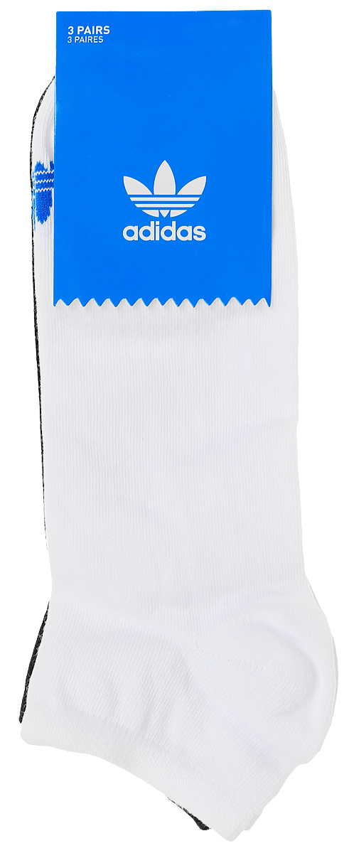 Носки adidas Trefoil Liner, цвет: белый, черный, серый, 3 пары. AB3889. Размер 43/46AB3889 Носки adidas Trefoil Liner, цвет: белый, черный, серый, 3 пары. AB3889. Размер 43/46AB3889Носки adidas Trefoil Liner изготовлены из высококачественного эластичного хлопка с добавлением полиэстера и полиамида. Укороченные носки с укрепленным сводом стопы имеют эластичную резинку, которая надежно фиксирует носки на ноге. В комплект входят 3 пары носков разных цветов.