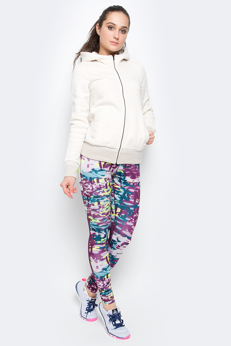 Толстовка женская Reebok F Fleece Full-Zip Hoody, цвет: бежевый. BK2474. Размер L (50/52)BK2474 Толстовка женская Reebok F Fleece Full-Zip Hoody, цвет: бежевый. BK2474. Размер L (50/52)BK2474Толстовка F Fleece Full-Zip Hoody от Reebok выполнена из органического хлопка с добавлением переработанного полиэстера, изнаночная сторона - изфлисового трикотажа. Ворот модели дополнен капюшоном, боковые стороны - карманами на заклепках, манжеты и подол оформлены в рубчик. Спереди изделие застегивается на молнию.При производстве органического хлопка используется меньшее количество воды и снижается использование химикатов, а переработка полиэстера позволяет сохранить природные ресурсы и уменьшить выбросы в атмосферу.