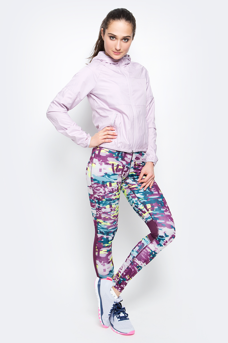 Тайтсы для бега женcкие Reebok Re Tight, цвет: сливовый, мультиколор. B47106. Размер S (42/44)B47106 Тайтсы для бега женcкие Reebok Re Tight, цвет: сливовый, мультиколор. B47106. Размер S (42/44)B47106Тайтсы Re Tight от Reebok выполнены из гладкой эластичной ткани, оформленной ярким принтом. Модель прилегающего кроя, пояс дополнен резинкой. Технология Speedwick отводит влагу от кожи, обеспечивая комфорт.