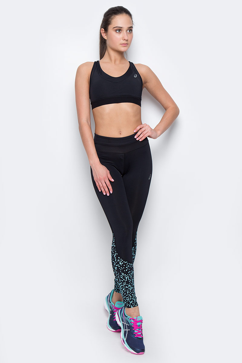 Тайтсы для бега женские Asics Race Tight, цвет: черный, голубой. 141232-1114. Размер XL (50/52)141232-1114 Тайтсы для бега женские Asics Race Tight, цвет: черный, голубой. 141232-1114. Размер XL (50/52)141232-1114Женские тайтсы для бега Asics Race Tight изготовлены из высококачественного эластичного полиамида, они великолепно тянутся во всех направлениях. Обтягивающие тайтсы дополнены широкой эластичной резинкой на талии. Объем талии регулируется при помощи шнурка-кулиски. Комфортные плоские швы исключают риск натирания. Тайтсы оснащены втачным карманом на поясе. Изделие оформлено принтом в горох по низу брючин.