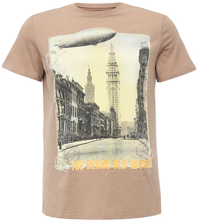 Футболка мужская Sela Casual Wear, цвет: серебристо-бежевый. Ts-211/2039-7111. Размер XL (52)Ts-211/2039-7111 Футболка мужская Sela Casual Wear, цвет: серебристо-бежевый. Ts-211/2039-7111. Размер XL (52)Ts-211/2039-7111Стильная мужская футболка Sela Casual Wear, изготовленная из натурального хлопка, необычайно мягкая и приятная на ощупь, не сковывает движения и позволяет коже дышать. Модель с короткими рукавами и круглым вырезом горловины оформлена оригинальным принтом.