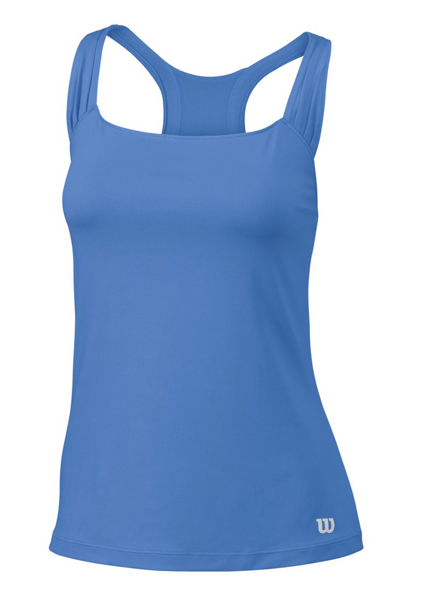Майка для тенниса женская Wilson Core Classic Tank, цвет: темно-голубой. WRA750204. Размер XS (42)WRA750204 Майка для тенниса женская Wilson Core Classic Tank, цвет: темно-голубой. WRA750204. Размер XS (42)WRA750204Майка женская для тенниса Wilson Core Classic Tank изготовлена из полиэстера с добавлением эластана с уникальной технологией влаговыведения nanoWik. Спереди бретельки оформлены декоративными складками. На спинке между бретельками имеется текстильная перемычка.