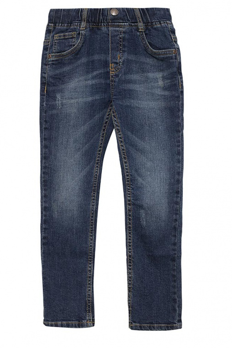 Джинсы для мальчика Sela Denim, цвет: синий джинс. PJ-735/054-7131. Размер 98, 3 годаPJ-735/054-7131 Джинсы для мальчика Sela Denim, цвет: синий джинс. PJ-735/054-7131. Размер 98, 3 годаPJ-735/054-7131Стильные джинсы для мальчика Sela выполнены из качественного эластичного хлопка с эффектом потертостей. Джинсы зауженного кроя и стандартной посадки на талии имеют широкий пояс на мягкой резинке, дополненный шлевками для ремня. Изделие оформлено имитацией ширинки и декоративной пуговицей. Модель представляет собой классическую пятикарманку: два втачных и один маленький накладной кармашек спереди и два накладных кармана сзади.