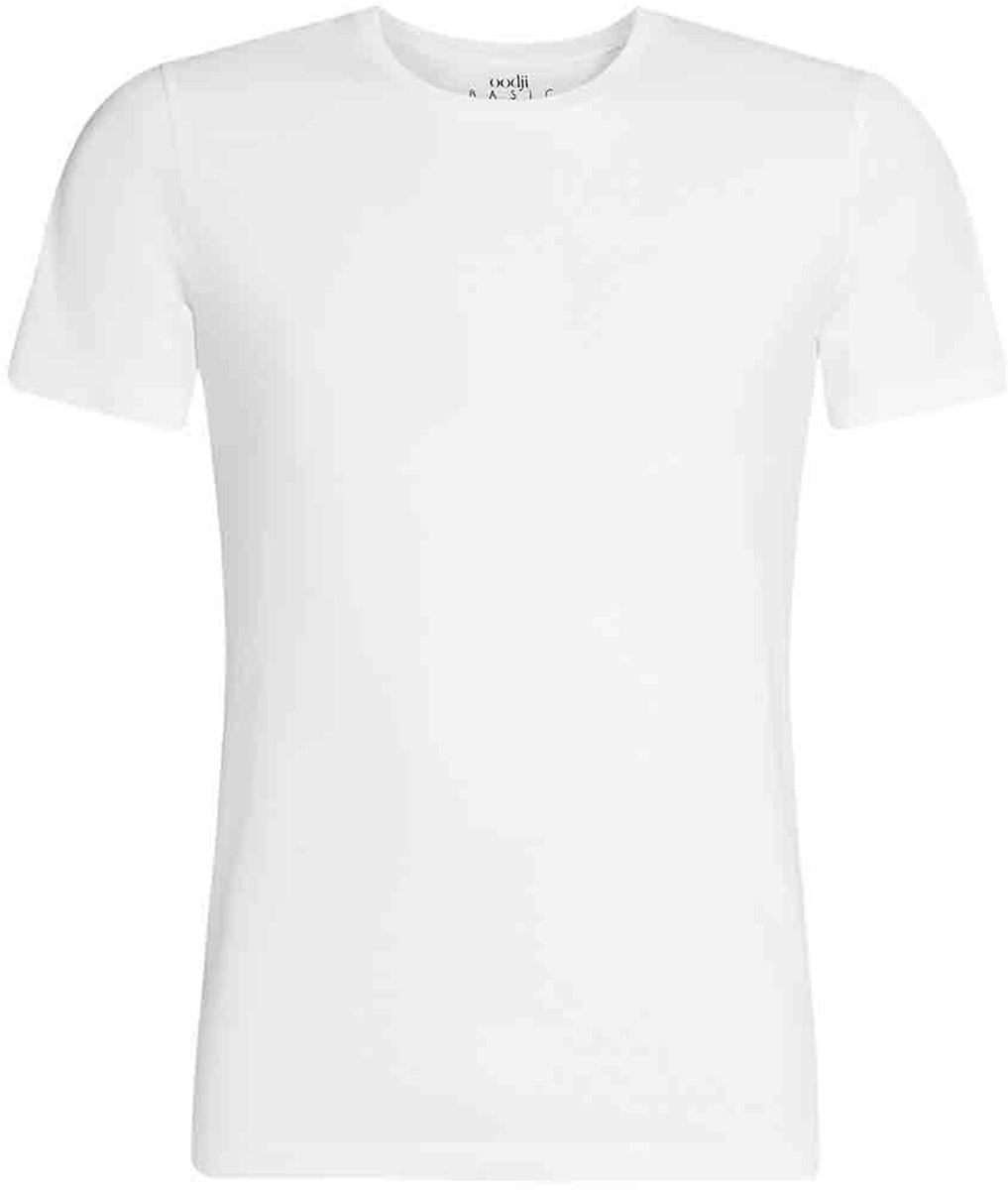 Футболка мужская oodji Basic, цвет: белый. 5B611003M/44135N/1000N. Размер XL (56)5B611003M/44135N/1000N Футболка мужская oodji Basic, цвет: белый. 5B611003M/44135N/1000N. Размер XL (56)5B611003M/44135N/1000NКомфортная мужская футболка от oodji с короткими рукавами и круглым вырезом горловины выполнена из натурального хлопка.