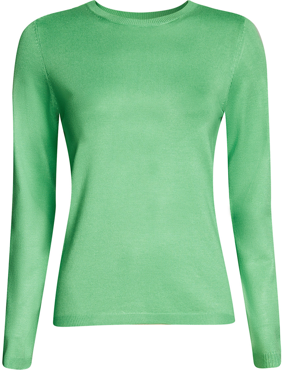 Джемпер женский oodji Collection, цвет: ментоловый. 73812659B/45641/6500N. Размер M (46)73812659B/45641/6500N Джемпер женский oodji Collection, цвет: ментоловый. 73812659B/45641/6500N. Размер M (46)73812659B/45641/6500NУютный женский джемпер с круглым вырезом горловины и длинными рукавами выполнен из вискозного материала.