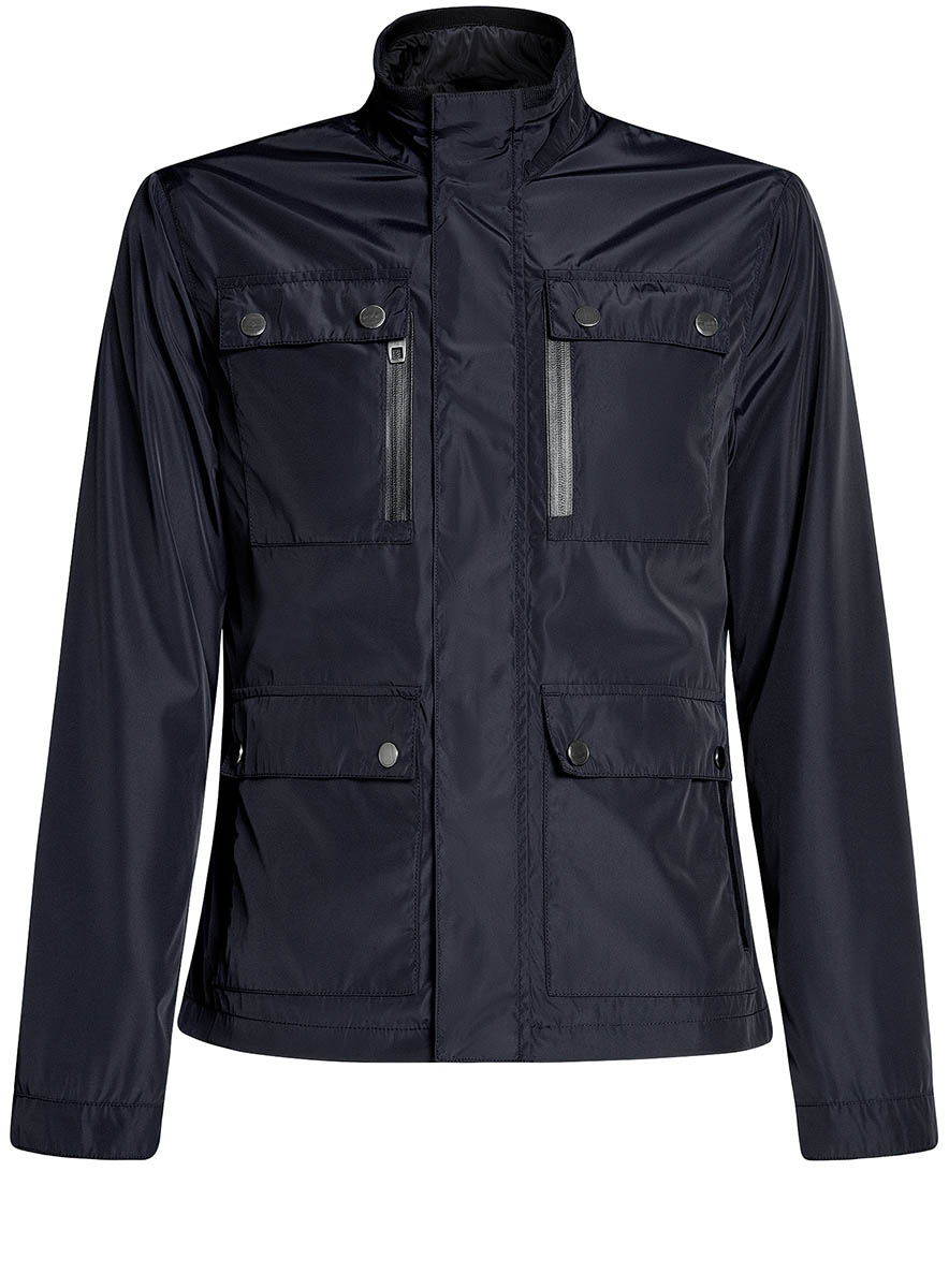 Ветровка мужская oodji Basic, цвет: темно-синий. 1B411001M/46343N/7900N. Размер XXL-182 (58/60-182)1B411001M/46343N/7900N Ветровка мужская oodji Basic, цвет: темно-синий. 1B411001M/46343N/7900N. Размер XXL-182 (58/60-182)1B411001M/46343N/7900NСтильная мужская ветровка oodji Basic выполнена из плащевой ткани с подкладкой из полиэстера. Модель прямого кроя с воротником-стойкой, надежно защищающим от ветра,застегивается на пластиковую молнию с ветрозащитной планкой на кнопках. В области талии имеется вшитая внутренняя кулиска. Объем по низу рукавов регулируется при помощи кнопок. Изделие дополнено восемью наружными и одним внутренним карманами.