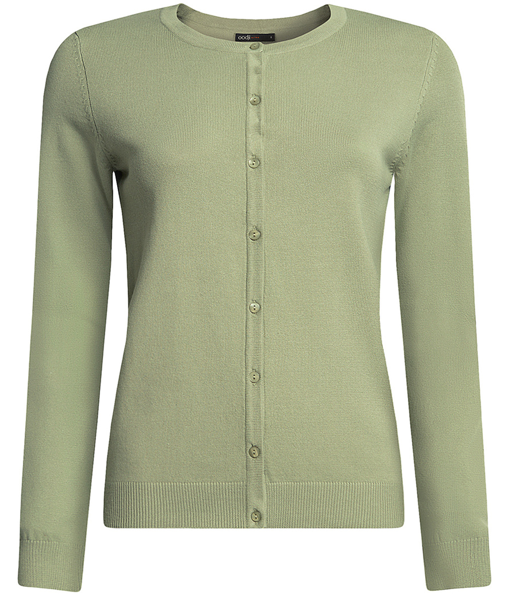 Жакет женский oodji Ultra, цвет: хаки. 63212568B/45576/6000N. Размер XS (42)63212568B/45576/6000N Жакет женский oodji Ultra, цвет: хаки. 63212568B/45576/6000N. Размер XS (42)63212568B/45576/6000NЖенский жакет oodji Ultra выполнен из хлопка с добавлением полиамида. Модель с круглым вырезом горловины и длинными рукавами застегивается на пуговицы по всей длине. Края рукавов и низ изделия дополнены трикотажными резинками.