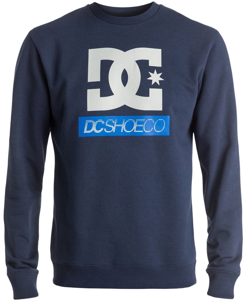 Толстовка мужская DC Shoes, цвет: синий. ADYSF03015-BTL0. Размер L (50/52)ADYSF03015-BTL0 Толстовка мужская DC Shoes, цвет: синий. ADYSF03015-BTL0. Размер L (50/52)ADYSF03015-BTL0Мужская толстовка DC Shoes выполнена из мягкой ткани с начесом. Модель имеет комфортный классический крой, длинные рукава и круглый вырез горловины. Манжеты рукавов, горловина и низ толстовки дополнены эластичным материалом в рубчик. Яркий и выразительный разноцветный дизайн в стиле Colour Block в сочетании с графикой ностальгического характера: эта толстовка напоминает о моде середины 90-х.