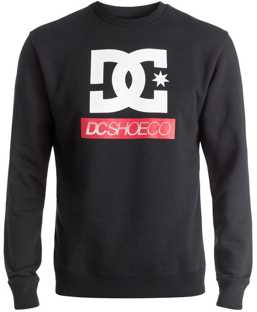 Толстовка мужская DC Shoes, цвет: черный. ADYSF03015-KVJ0. Размер L (50/52)ADYSF03015-KVJ0 Толстовка мужская DC Shoes, цвет: черный. ADYSF03015-KVJ0. Размер L (50/52)ADYSF03015-KVJ0Мужская толстовка DC Shoes выполнена из мягкой ткани с начесом. Модель имеет комфортный классический крой, длинные рукава и круглый вырез горловины. Манжеты рукавов, горловина и низ толстовки дополнены эластичным материалом в рубчик. Яркий и выразительный разноцветный дизайн в стиле Colour Block в сочетании с графикой ностальгического характера: эта толстовка напоминает о моде середины 90-х.