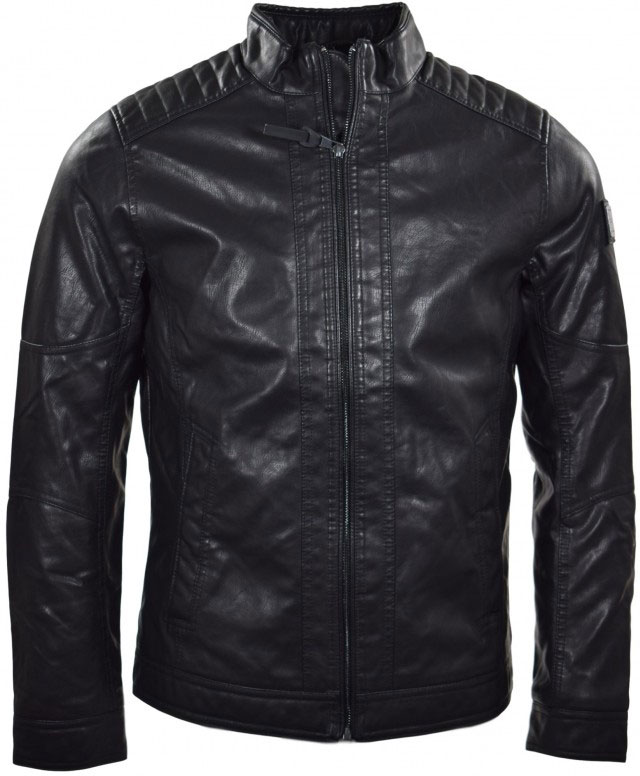 Куртка мужская Tom Tailor, цвет: черный. 3722211.00.10_2999. Размер L (50)3722211.00.10_2999 Куртка мужская Tom Tailor, цвет: черный. 3722211.00.10_2999. Размер L (50)3722211.00.10_2999Стильная мужская куртка Tom Tailor выполнена из высококачественной искусственной кожи с подкладкой из полиэстера. Куртка поможет вам почувствовать себя максимально комфортно и стильно. Модель с длинными рукавами и воротником-стойкой застегивается на металлическую застежку-молнию. Куртка дополнена двумя прорезными карманами. Модный дизайн и практичность - отличный выбор на каждый день!